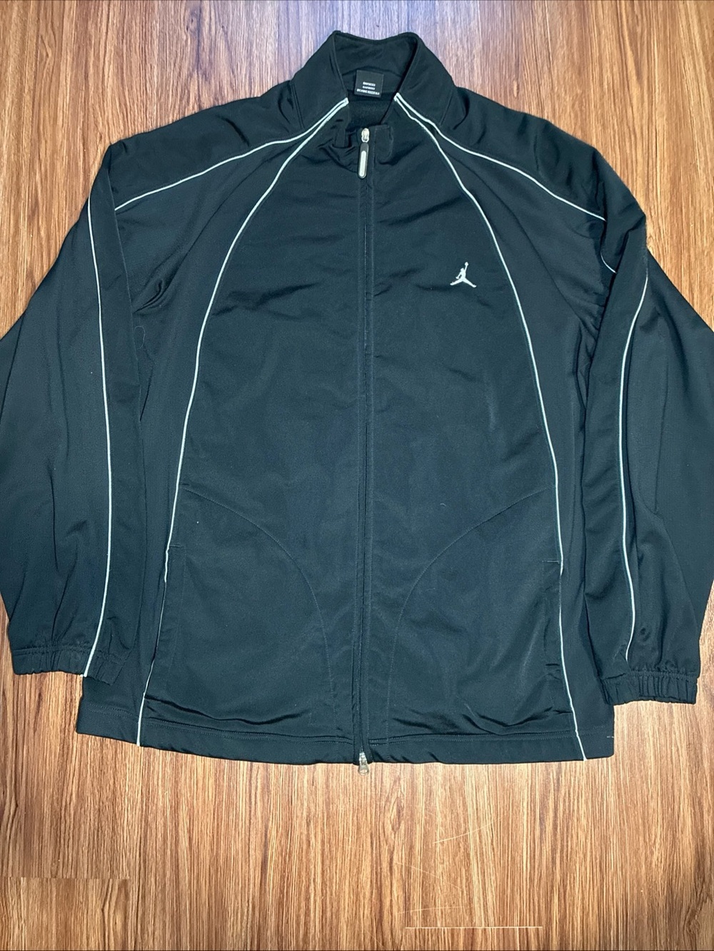 Jordan Black Performance Jacket with White Piping